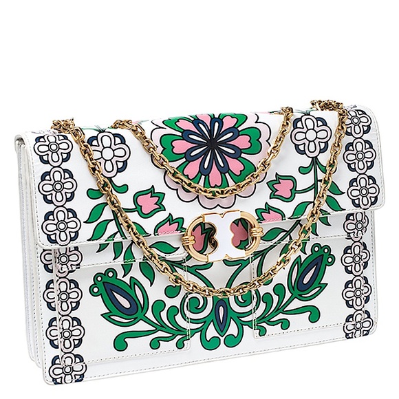 Tory Burch Garden Party Engineered Satchel - Picture 1 of 8